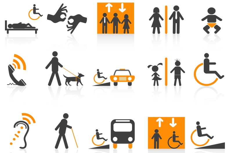 Accessibility icons set
