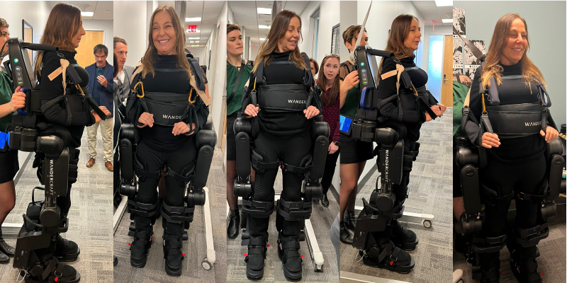 Mara Gabrilli testa exoesqueleto para pessoas com deficiência