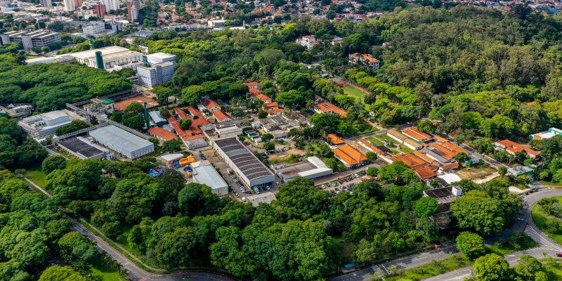 Foto aérea do Parque da Ciência do Butantan